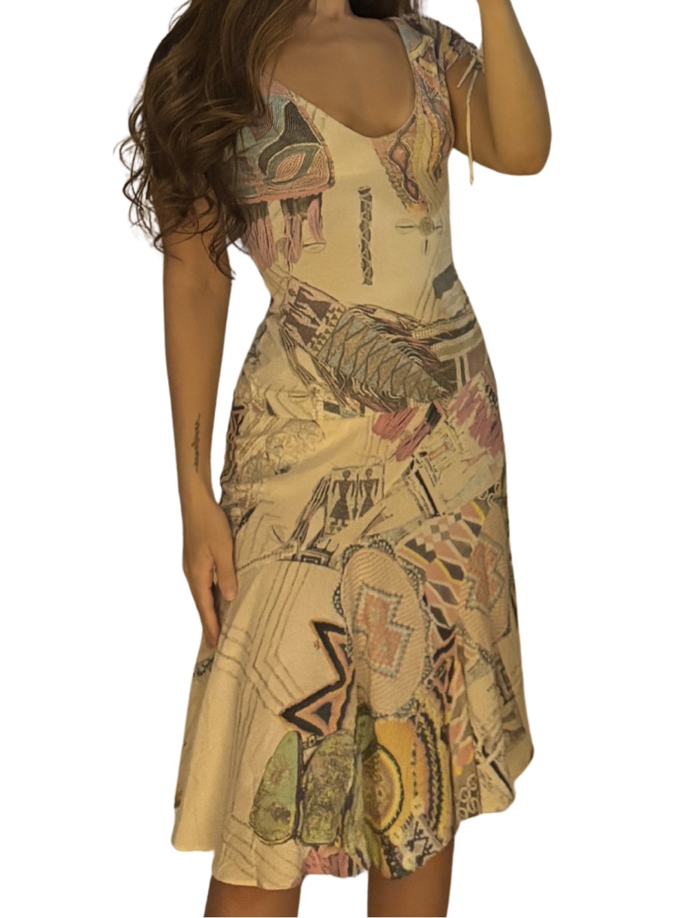 Roberto Cavalli SS2002/2003 Boho Silk Skirt Set